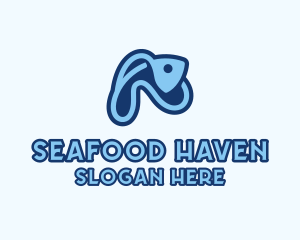 Aquatic Seafood Fish logo design