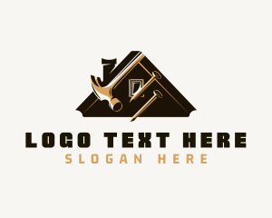 Roofing Construction Hammer logo