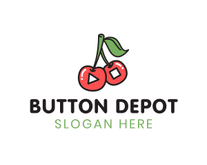 Cherry Play Pause Button logo