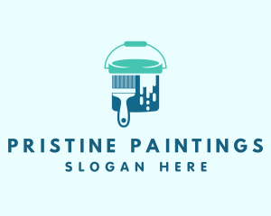 Handyman Paint Brush Paint logo design