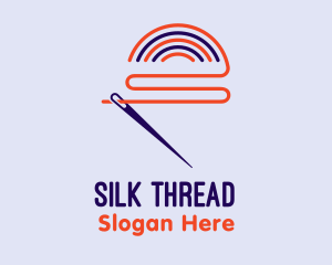 Rainbow Needle Thread logo design