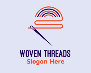 Rainbow Needle Thread logo design