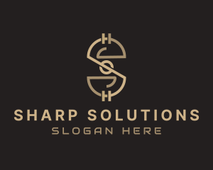 Crypto Currency Letter S logo design