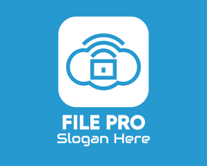 Cloud Lock Application logo design