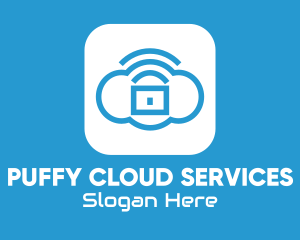 Cloud Lock Application logo design