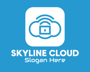 Cloud Lock Application logo design