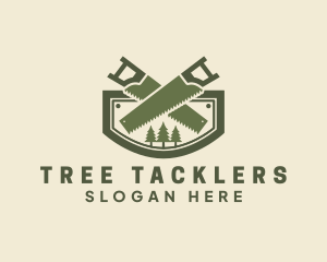 Saw Pine Tree Cutter logo