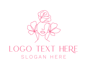 Pink Floral Girl  logo