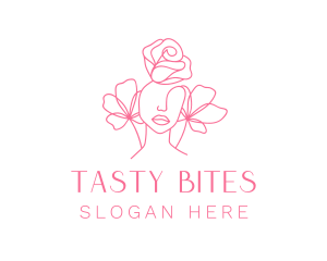 Pink Floral Girl  logo