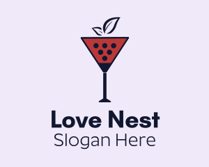 Wine Glass Cocktail  Logo