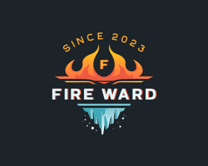 Ice Ventilation Fire logo design