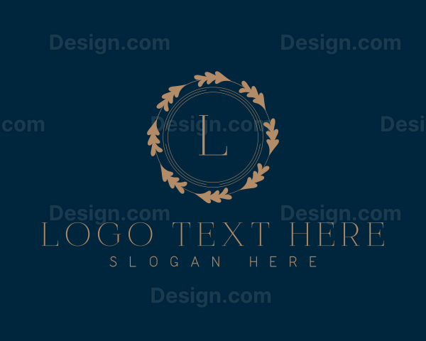 Botanical Elegant Wreath Logo