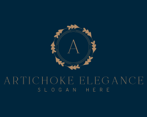 Botanical Elegant Wreath logo design