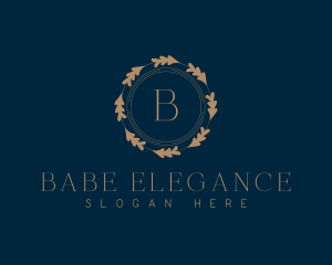 Botanical Elegant Wreath logo design