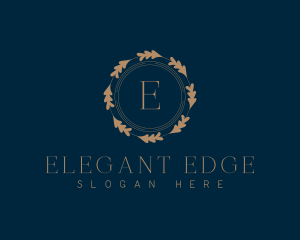 Botanical Elegant Wreath logo design