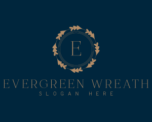 Botanical Elegant Wreath logo design