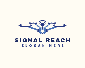 Drone Signal surveillance logo design