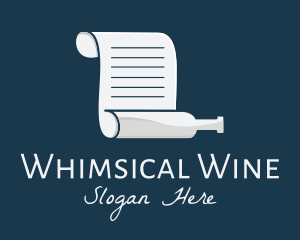 Wine Bottle Certificate logo design