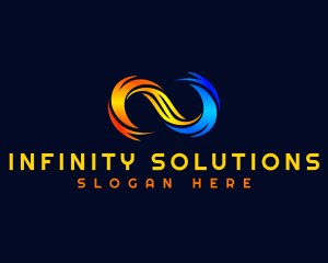 Infinity Wave Loop logo design