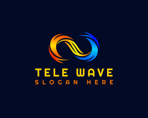 Infinity Wave Loop logo design