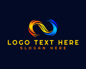 Loop - Infinity Wave Loop logo design