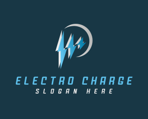 Lightning Bolt Electric Power logo design