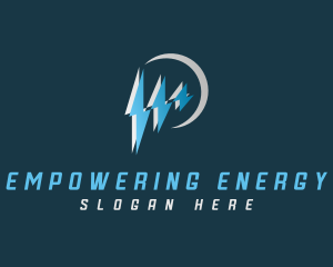 Lightning Bolt Electric Power logo design