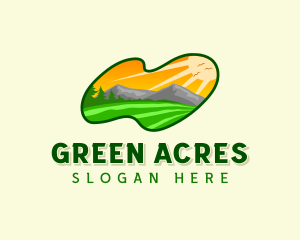 Mountain Field Landscaping logo design