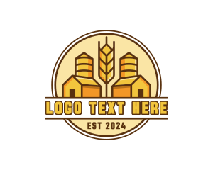 Agriculture Wheat Farmer logo