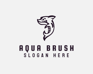 Aquatic Sea Shark  logo design