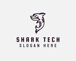 Aquatic Sea Shark  logo design