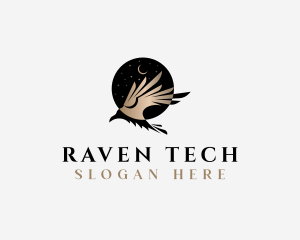 Raven Night Bird logo design