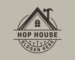 Construction Hammer House logo design