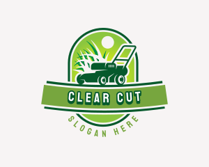 Grass Lawn Cutting logo design