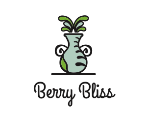 Flower Vase Pot Plant logo design