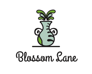 Flower Vase Pot Plant logo design