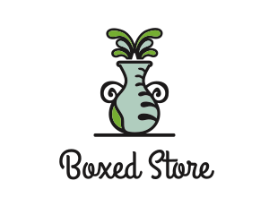 Flower Vase Pot Plant logo design