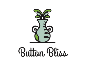 Flower Vase Pot Plant logo design