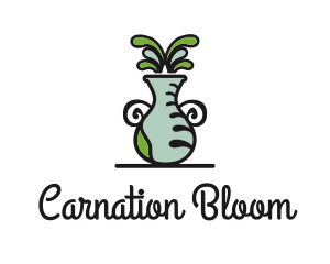 Flower Vase Pot Plant logo design