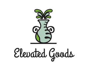 Flower Vase Pot Plant logo design