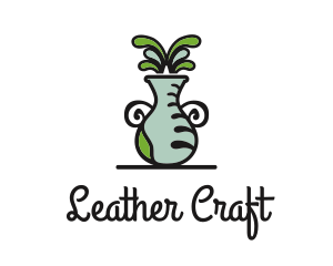 Flower Vase Pot Plant logo design