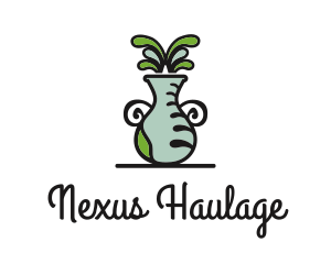 Flower Vase Pot Plant logo design