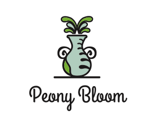 Flower Vase Pot Plant logo design