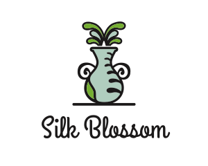 Flower Vase Pot Plant logo design