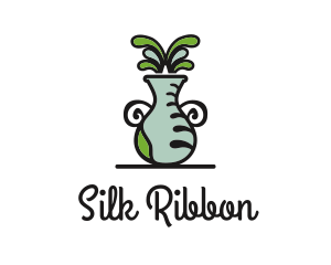 Flower Vase Pot Plant logo design