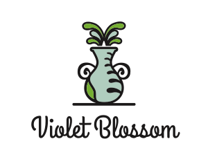 Flower Vase Pot Plant logo design