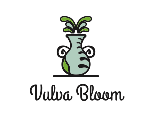 Flower Vase Pot Plant logo design