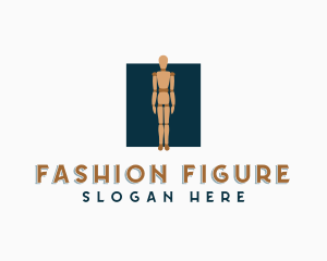 Wood Mannequin Figure logo design