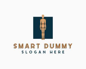 Wood Mannequin Figure logo design