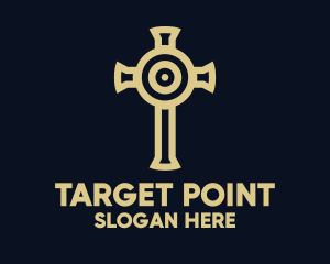 Target Cross Crucifix logo design